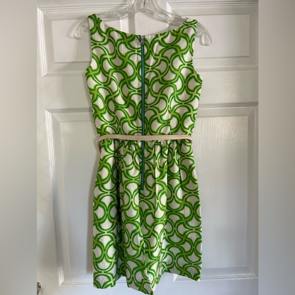 0P Marc New York lime & kelly green geometric print dress - Picture 2 of 4